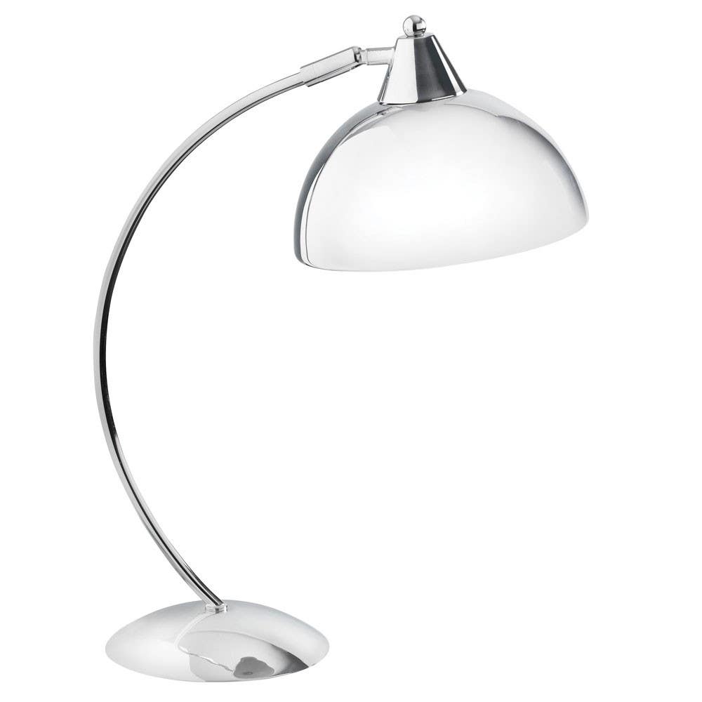 Dainolite DM255 Table Lamp, Polished Chrome, Steel Shade