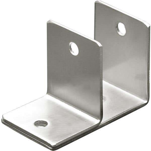 Jacknob 1 Wall Bracket One Ear Mini Stamped w/ Stainless Steel Material & Satin Finish
