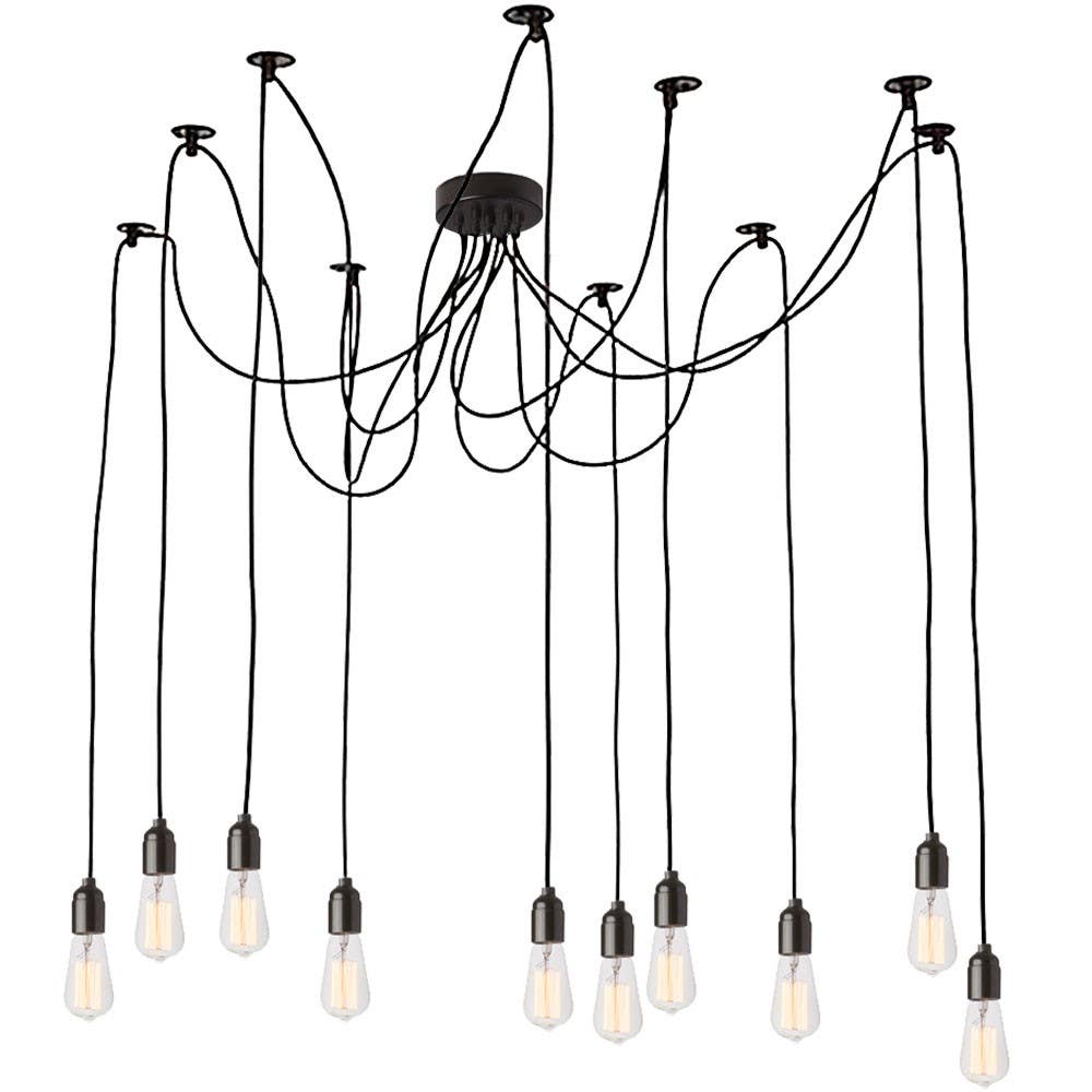 Dainolite IC 10 Light Pendant, Matte Black