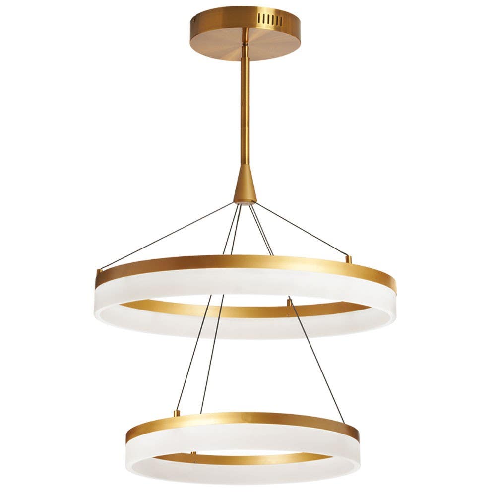 Dainolite KEP 72W LED Circular Pendant, Frosted White Diffuser, Vintage Bronze Finish