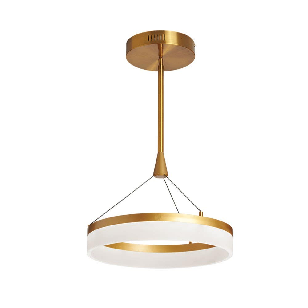 Dainolite KEP 32W LED Circular Pendant, Frosted White Diffuser, Silver Finish