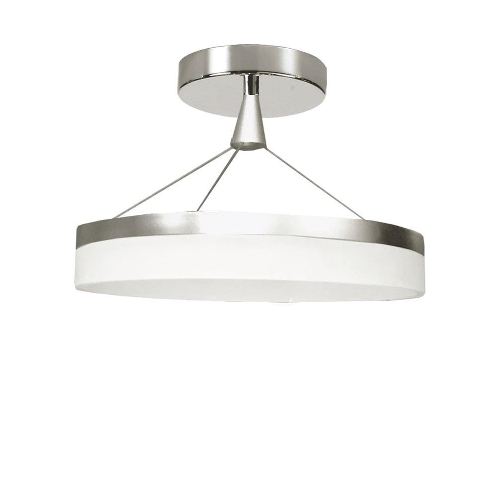 Dainolite KEP 32W LED Circular Semi-Flush, Frosted White Diffuser