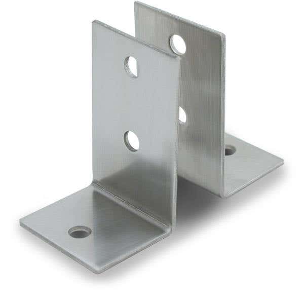 Jacknob 1869 Wall Bracket 2 Piece - Stamped w/ Stainless Steel Material & Satin Finish