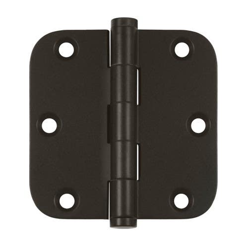 Deltana DSB35R5-R 3-1/2" x 3-1/2" x 5/8" Radius Hinge, Residential, Pair