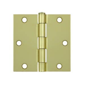 Deltana S35-R 3-1/2" x 3-1/2" Square Hinge, Steel, Pair