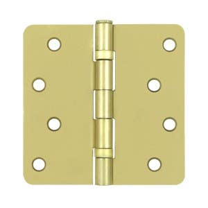 Deltana S44R4BB 4" x 4" x 1/4" Radius Hinge, Ball Bearings, Residential, Pair