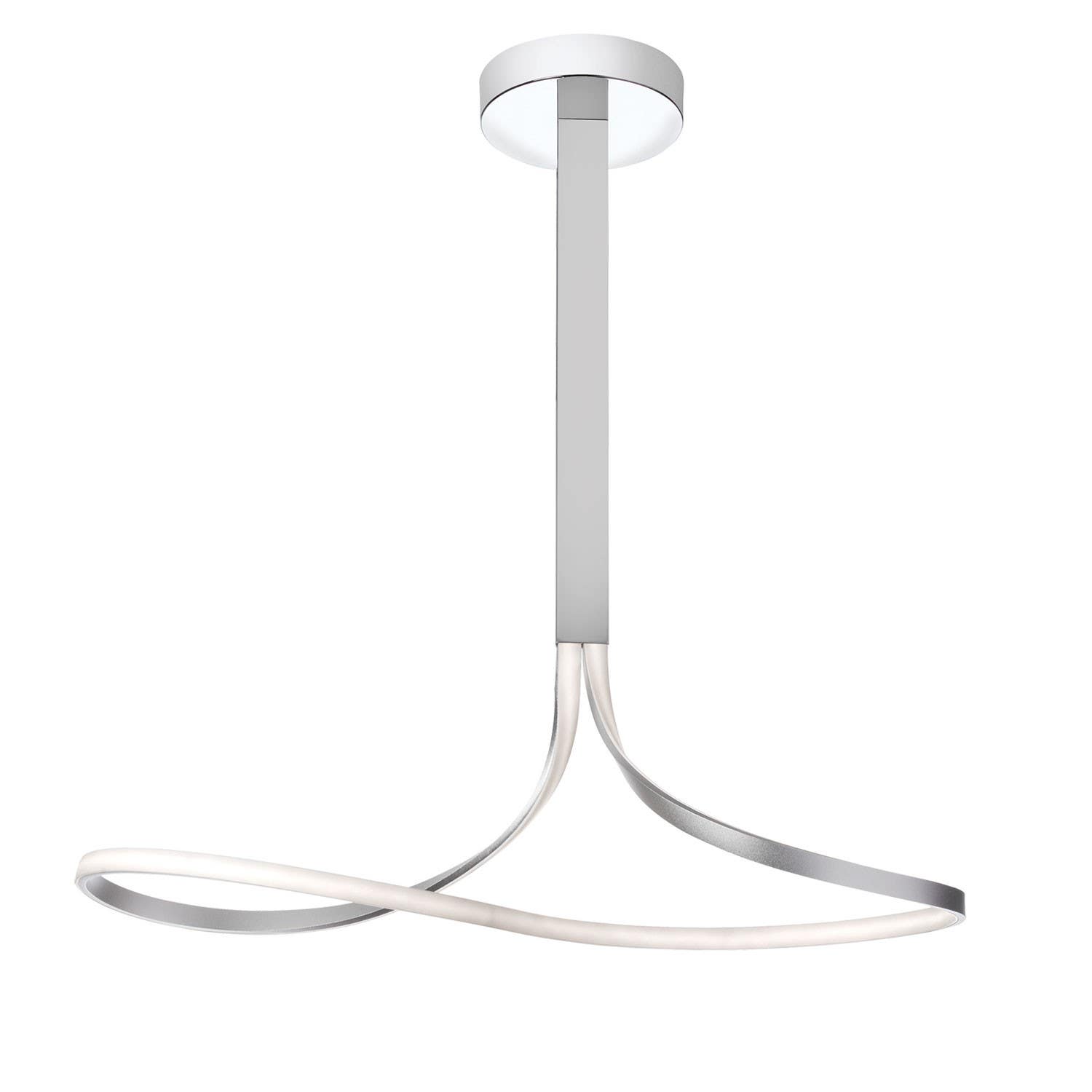 Dainolite LIS 40W Wave, LED Horizontal Pendant, Silver / Polished Chrome