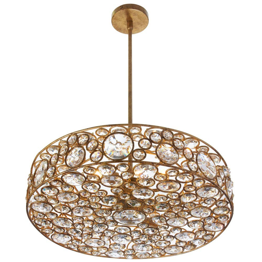 Dainolite LYN 6 Light Crystal Chandelier
