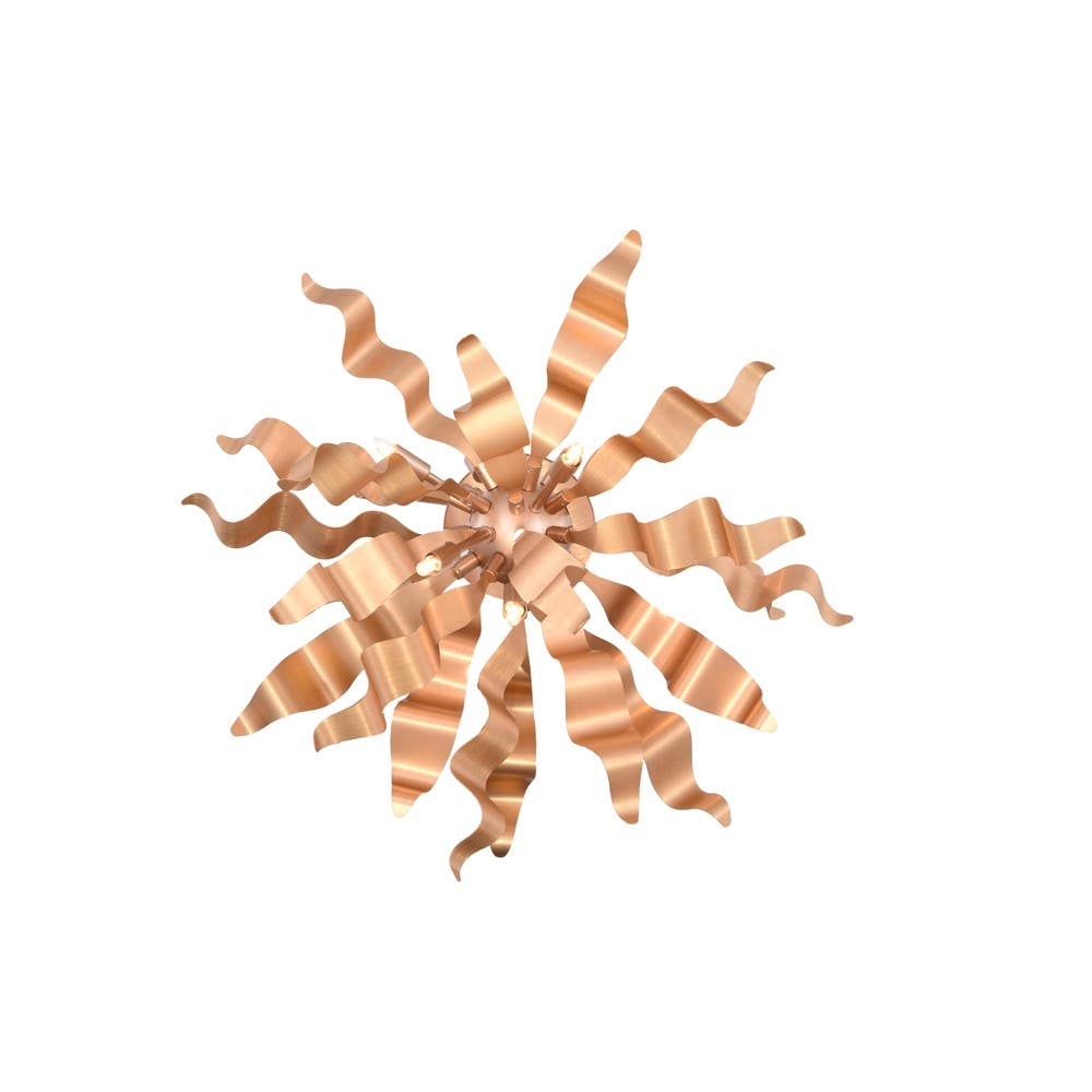 Dainolite MRM 5 Light Flushmount w/ Wavelet Ribbons