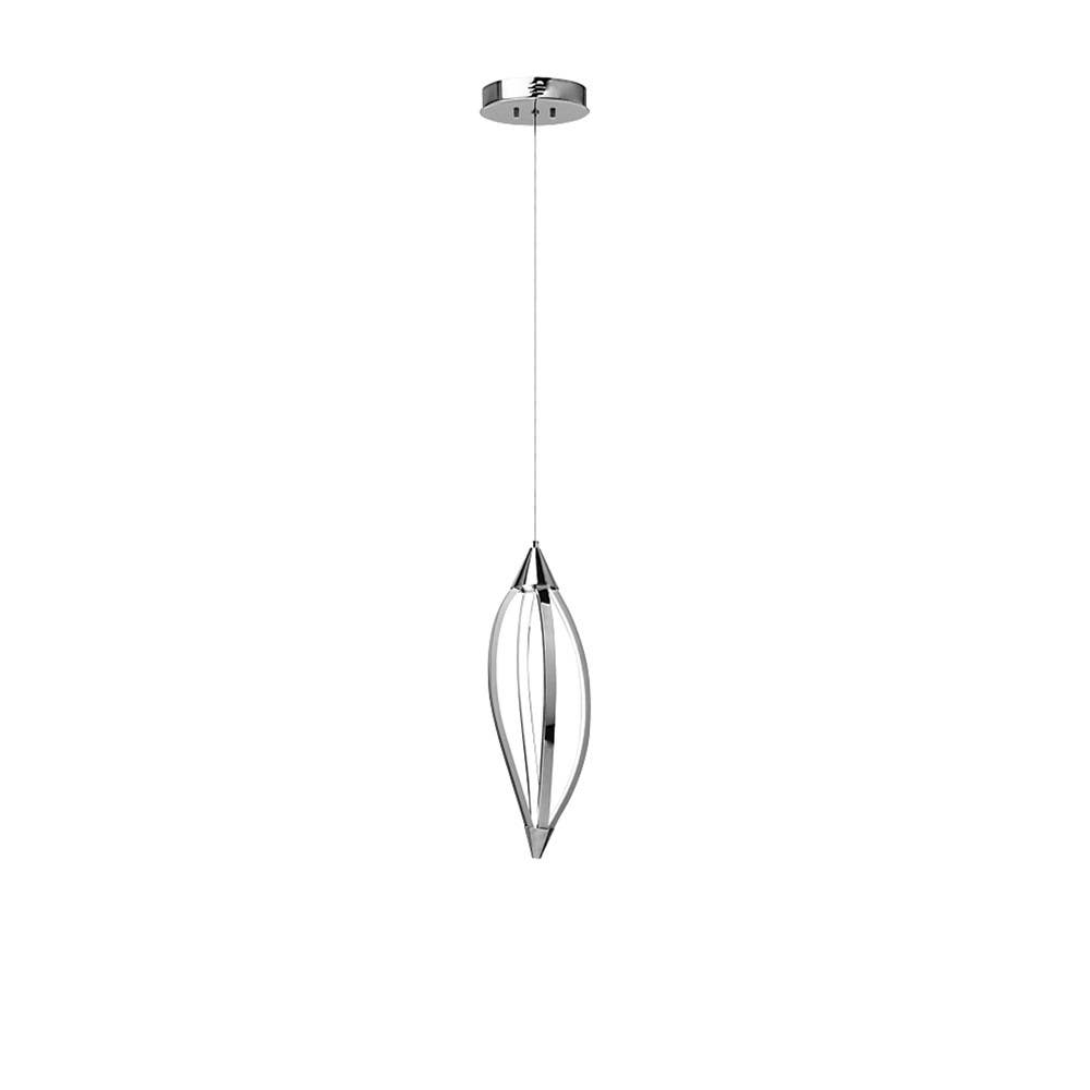 Dainolite SEL 18 Watts LED Horizontal Pendant w/ Swooped Arms, Polished Chrome Finish