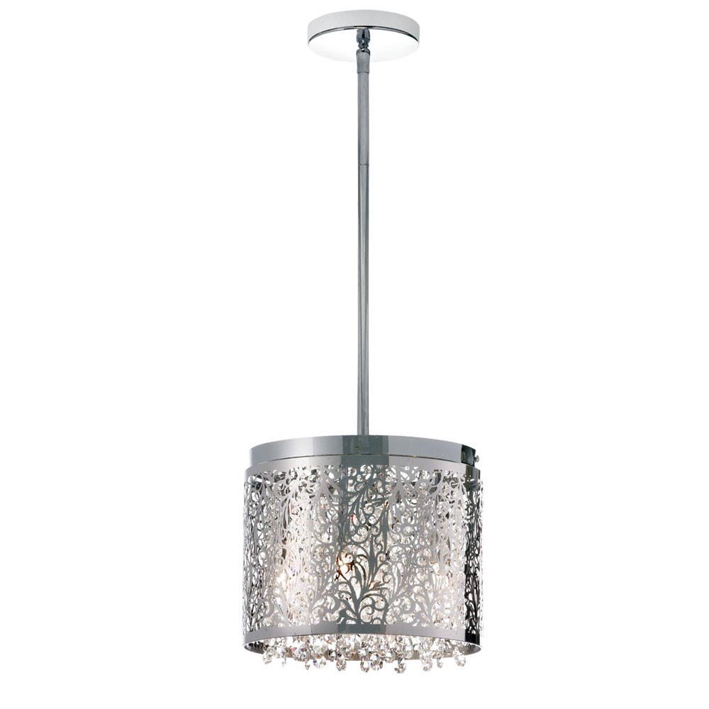 Dainolite SIE 4 Light Crystal Pendant w/ FlORal Pattern