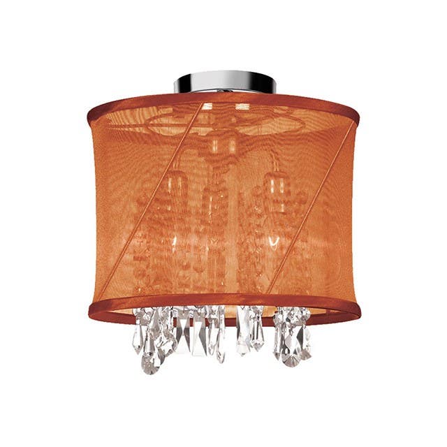 Dainolite SAF 3 Light Crystal Semi Flush, Polished Chrome Finish