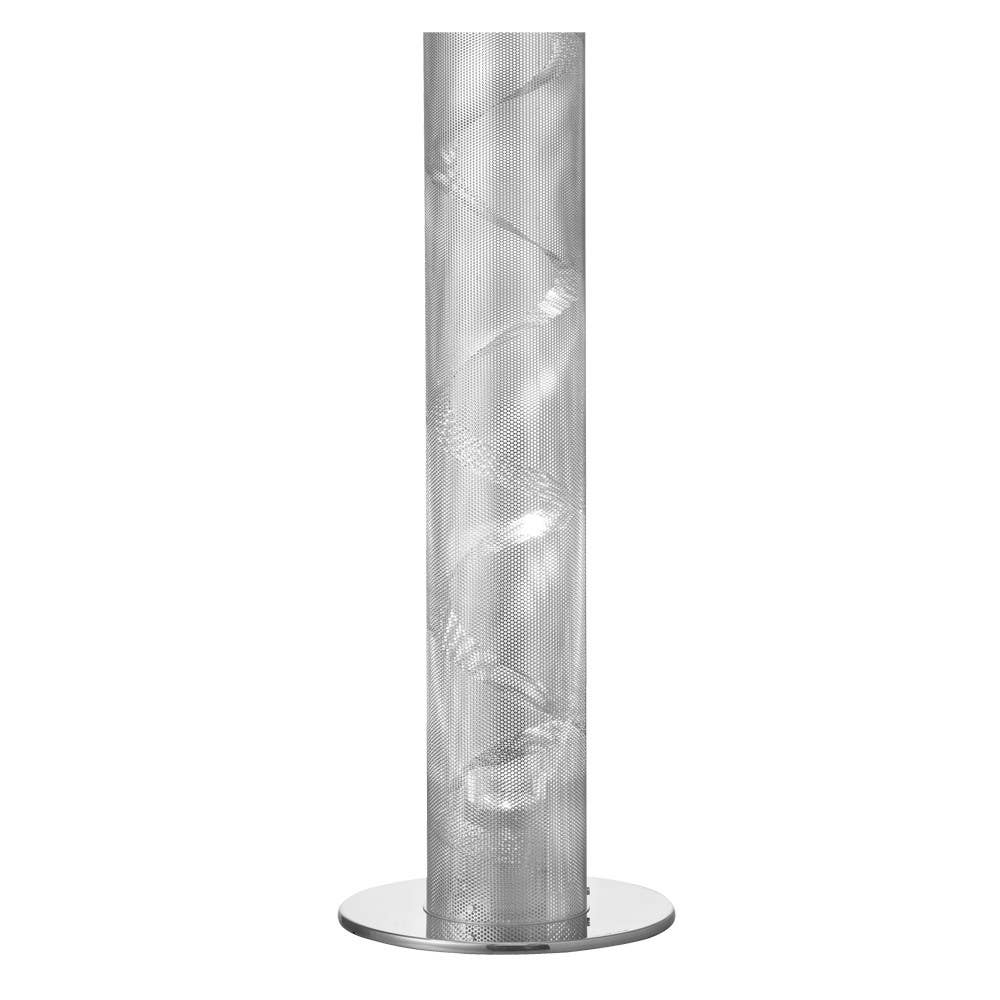 Dainolite UM 1 Light Mesh Table Lamp, Polished Chrome, Metal Shade