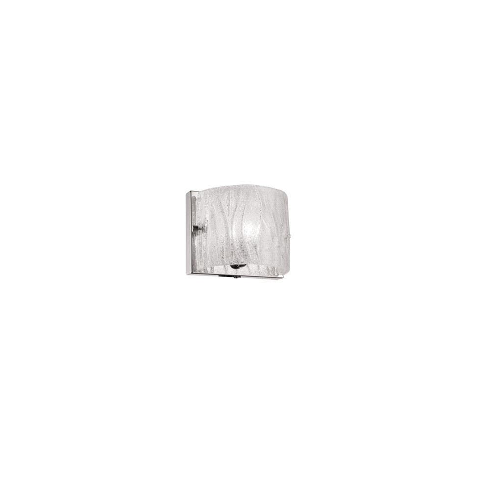 Dainolite V676 Vanity Fixture w/ Sugar Glass, Polished Chrome Finish