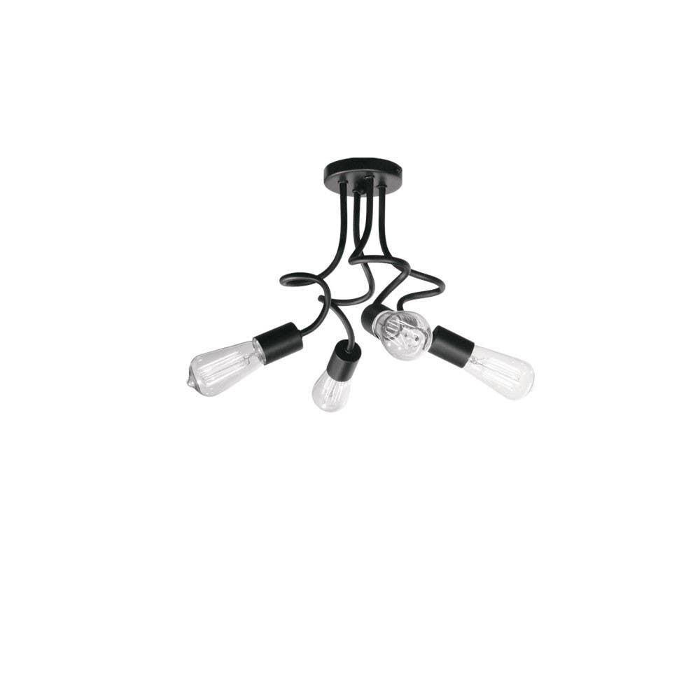 Dainolite WAI 4 Light Semi-Flush with Vintage Bulbs