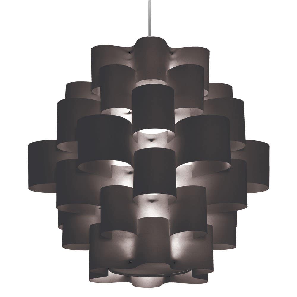 Dainolite ZUL 3 Light 36" Zulu Pendant, Polished Chrome Finish