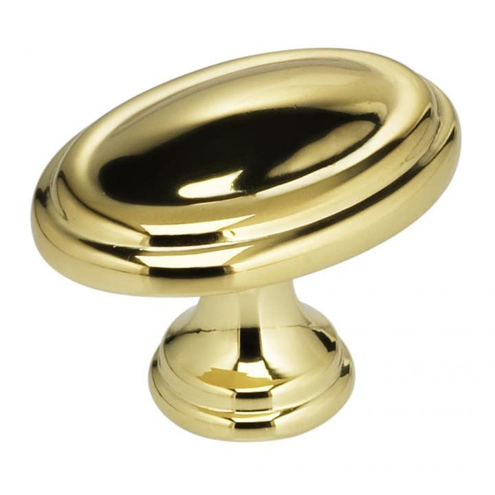 Omnia 9163 Classic Cabinet Knob - Solid Brass, Dia.-1 9/16"