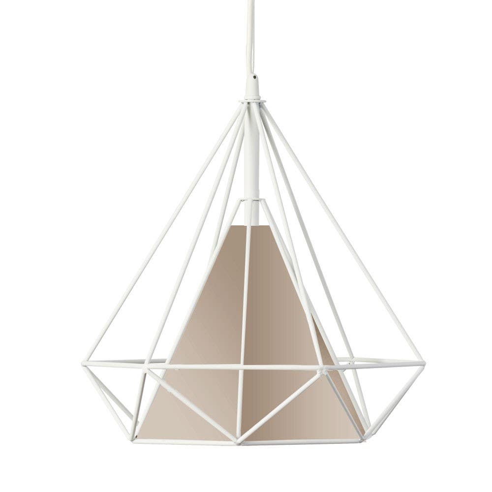 Dainolite 246 1 Light White Metal Framed Pendant