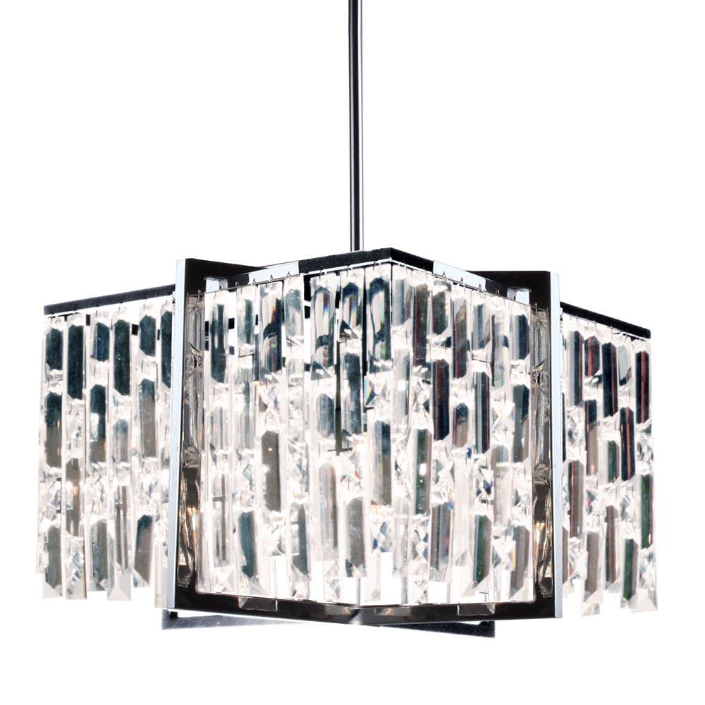 Dainolite ALR 4 Light Crystal Chandelier or Flush Mount