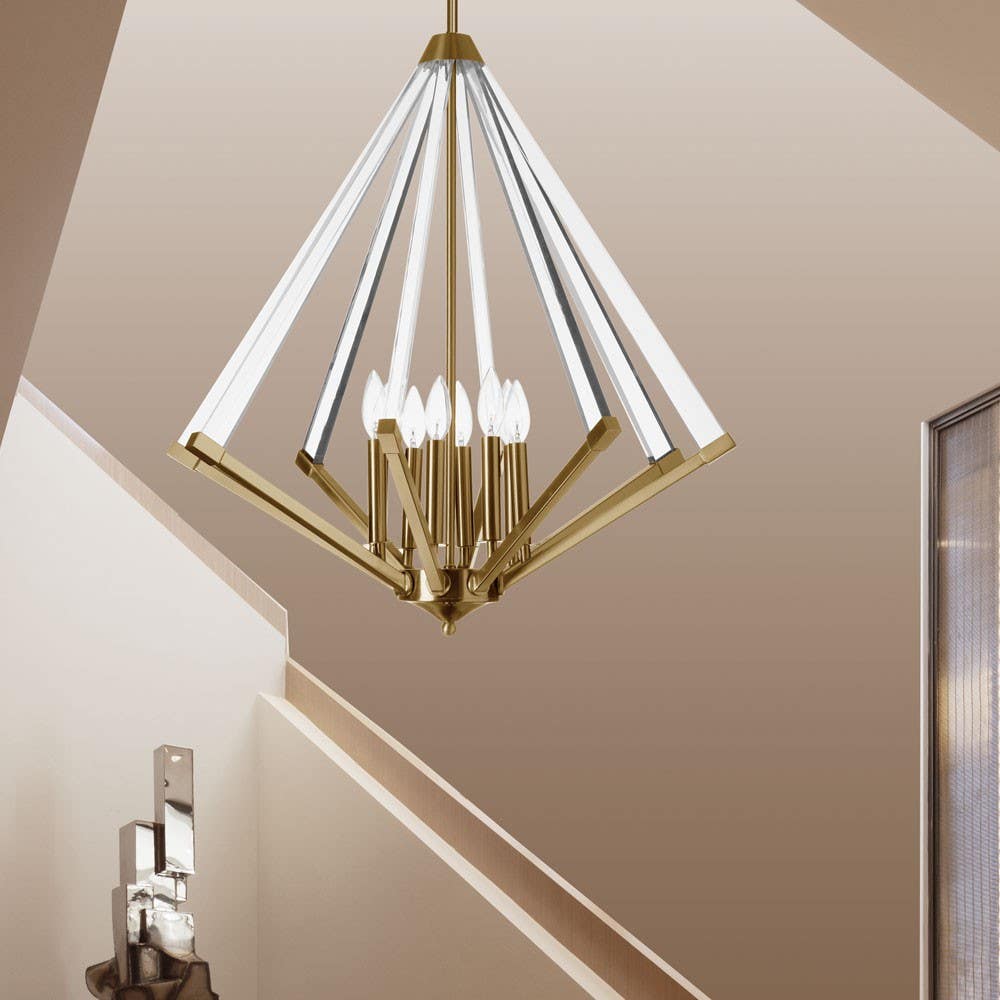Dainolite ALT 8 Light Chandelier w/ Acrylic Arms