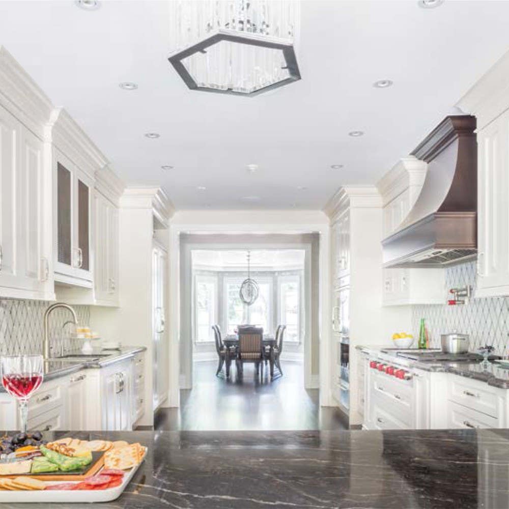 Dainolite ARU 4 Light Crystal Semi Flush