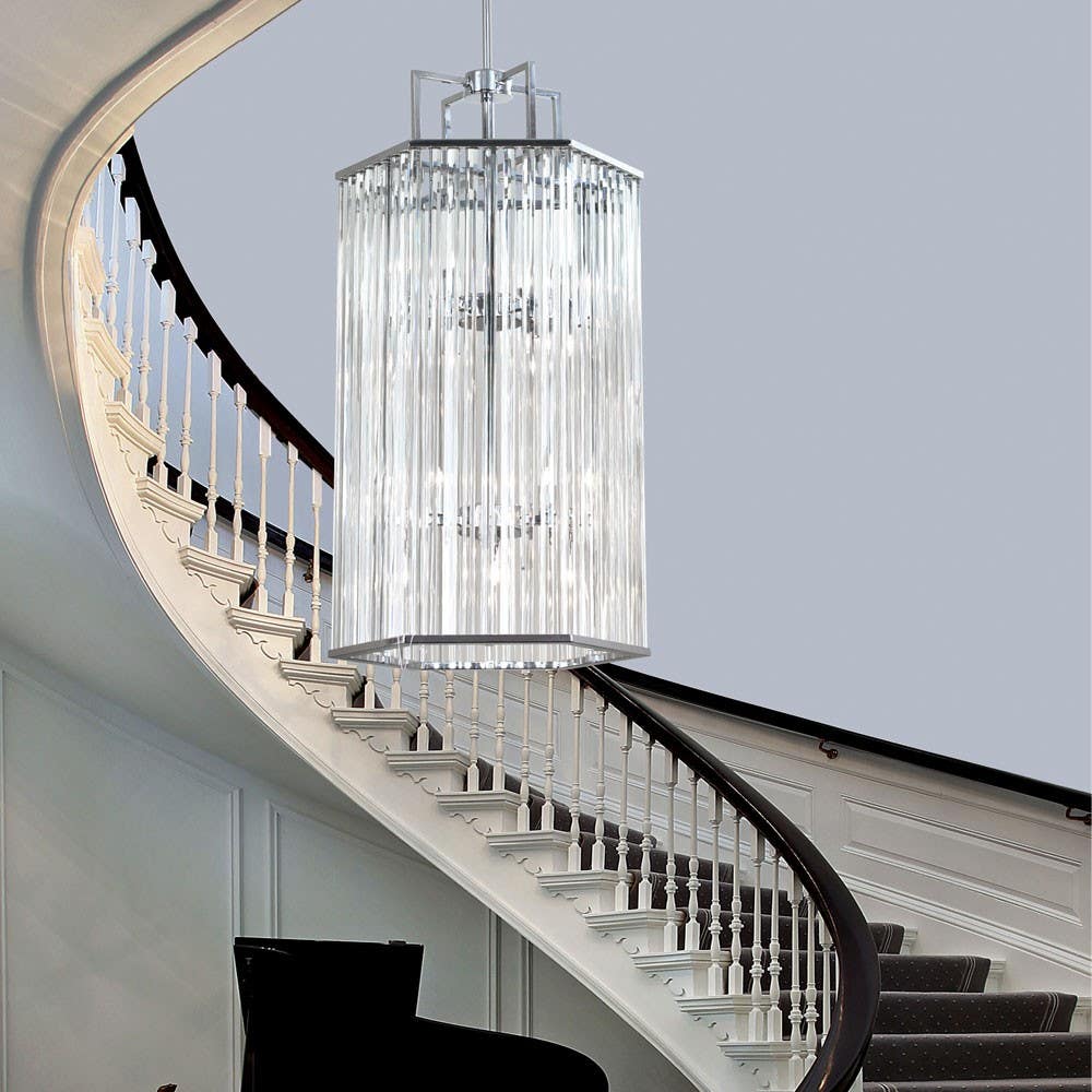Dainolite ARU 8 Light Crystal Foyer Lantern