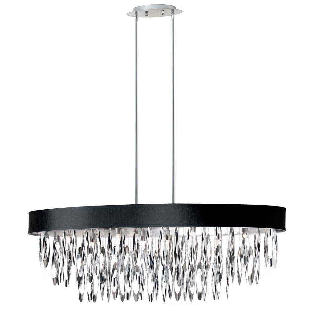 Dainolite ALL 8 Light Oval Chandelier, Polished Chrome Finish
