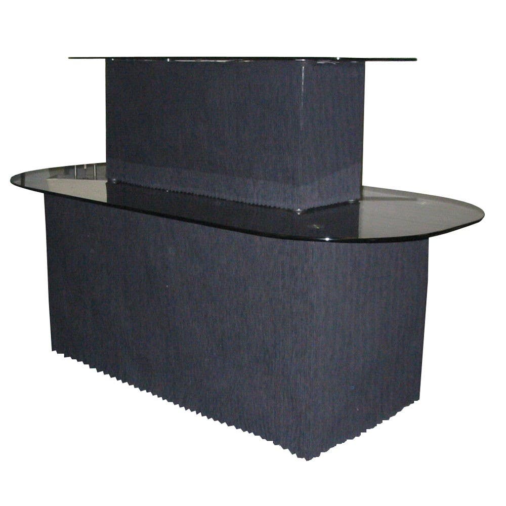Dainolite GCT Display Table, Black Graphite, Black Glass