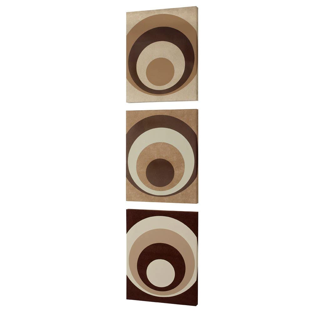 Dainolite DWA335 Wall Art - Circa Design on Faux Suede, 3pcs