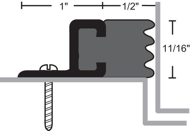 NGP 108N HD Neoprene Perimeter Weatherstrip Door Seal