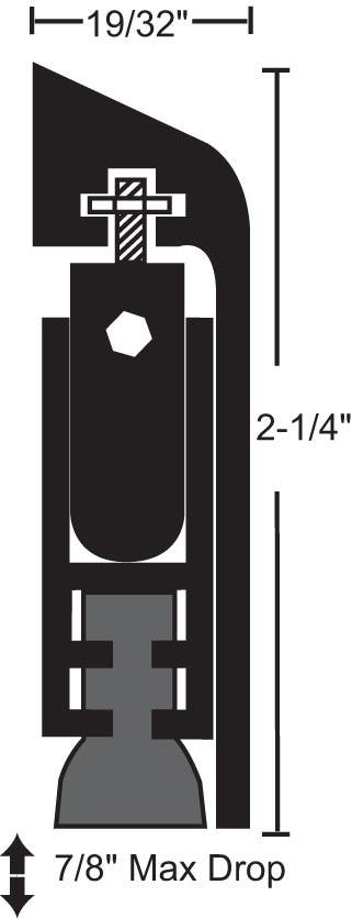 NGP 220N Automatic Door Bottom with Neoprene Seal