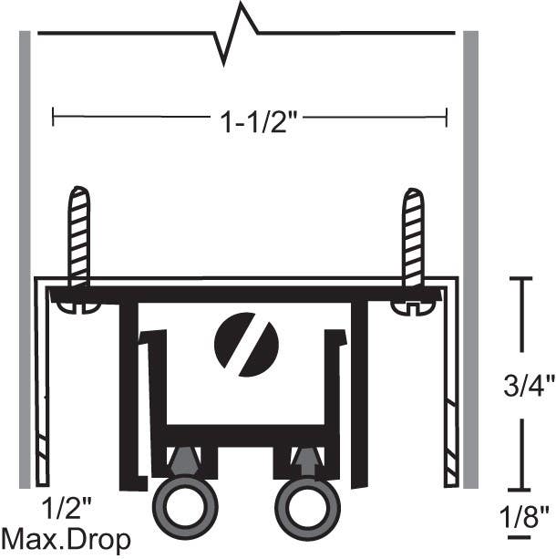 NGP 320V Vinyl Auto Door Bottom for Metal Doors with Vinyl Seal