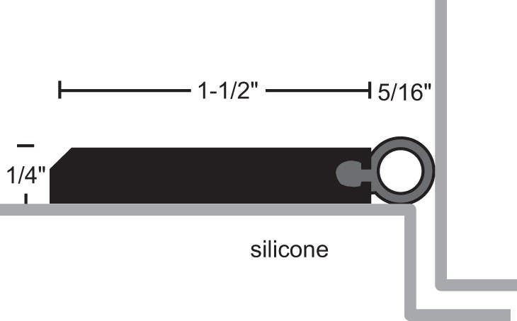 NGP 700S Silicone Perimeter Door Seal Set Anodized Aluminum