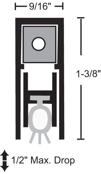 NGP 780S Slimline Automatic Door Bottom with Silicone Seal