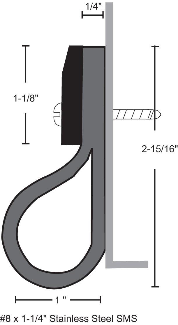 NGP 81369N Neoprene Garage Door Bottom Seal