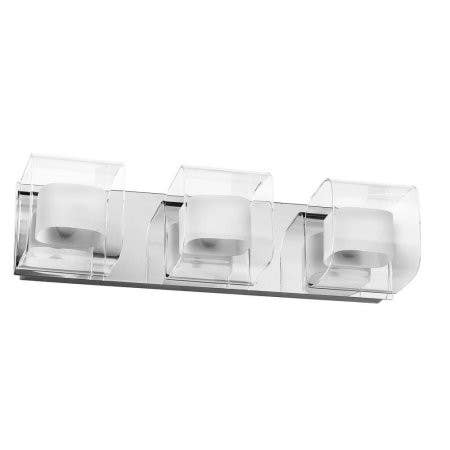 Dainolite DL17203 3 Light, Polished Chrome Vanity Fixture, White Frosted Glass Tube
