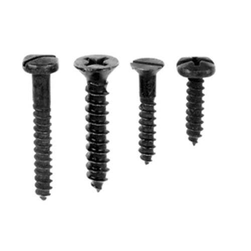 Acorn AQ1 5/8" x 6 Pyramid Head Slotted Screw, Black