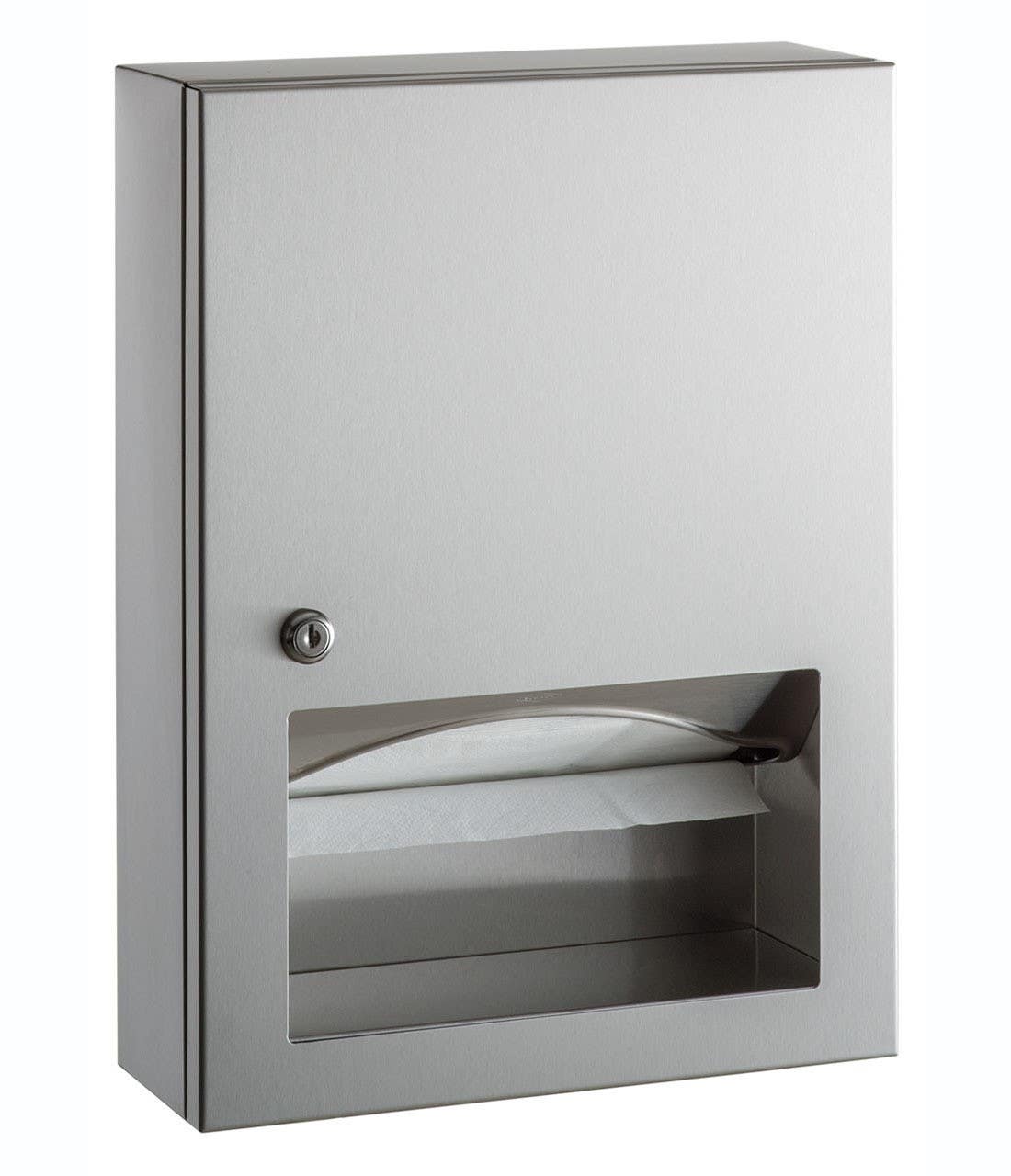 Bobrick B-359039 TrimLineSeries Surface-Mounted Paper Towel Dispenser, 400 Multifold Towels