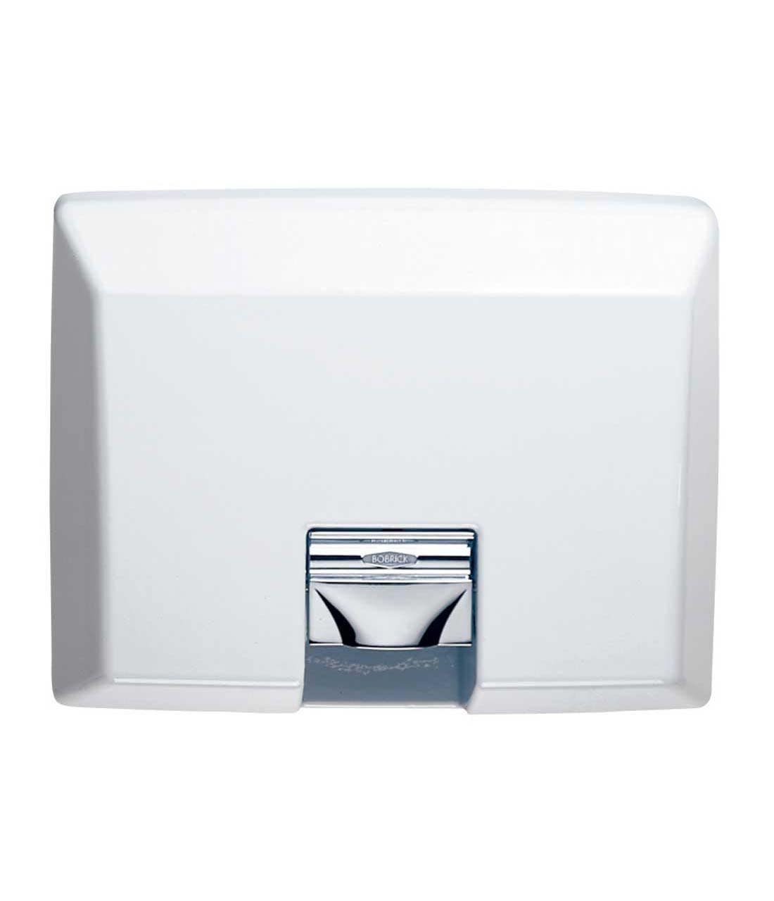 Bobrick B-750 AirCraft Recessed Automatic Hand Dryer, ADA Compliant, Cast Iron, White Enamel