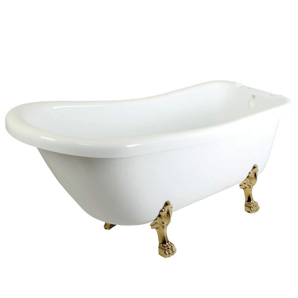 Kingston Brass VTDE692823C Slipper Acrylic Tub w/ Constantine Lion Feet & Centers Drillings