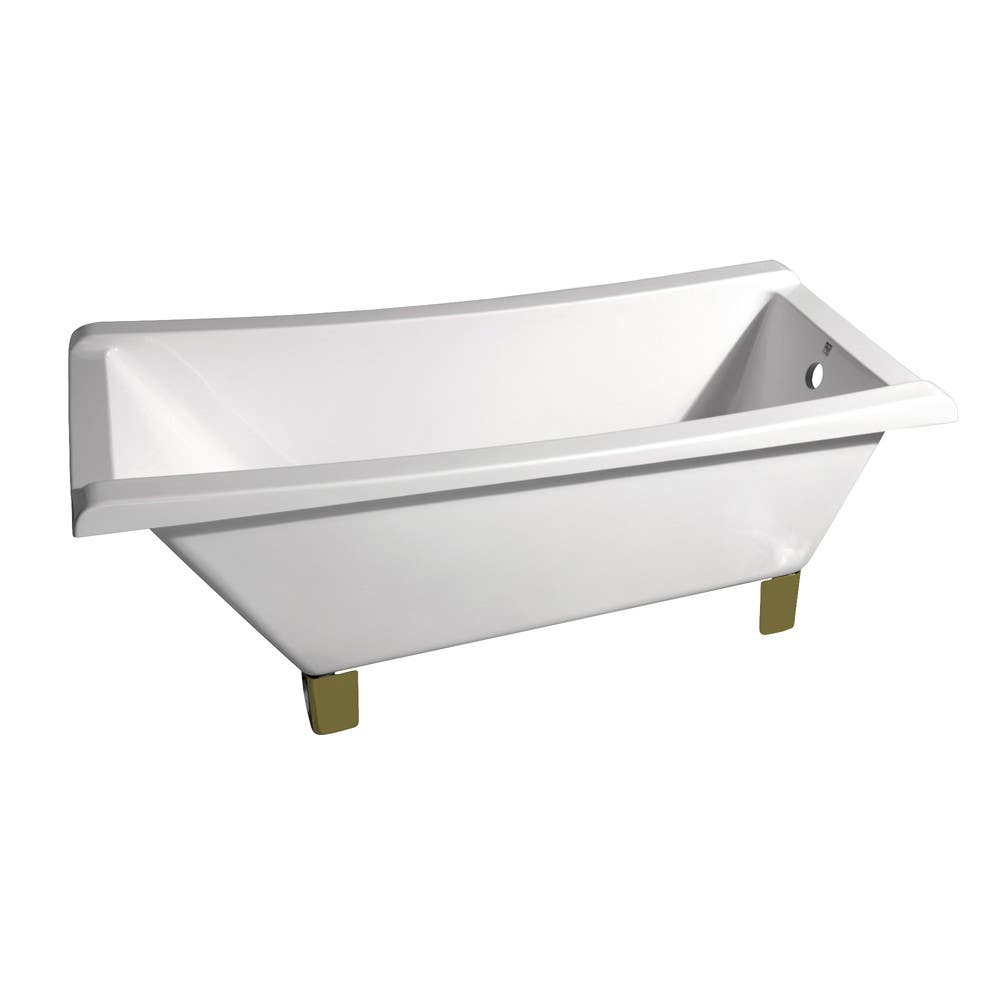 Kingston Brass VTRF673018A Aqua Eden Acrylic Clawfoot Square Tub