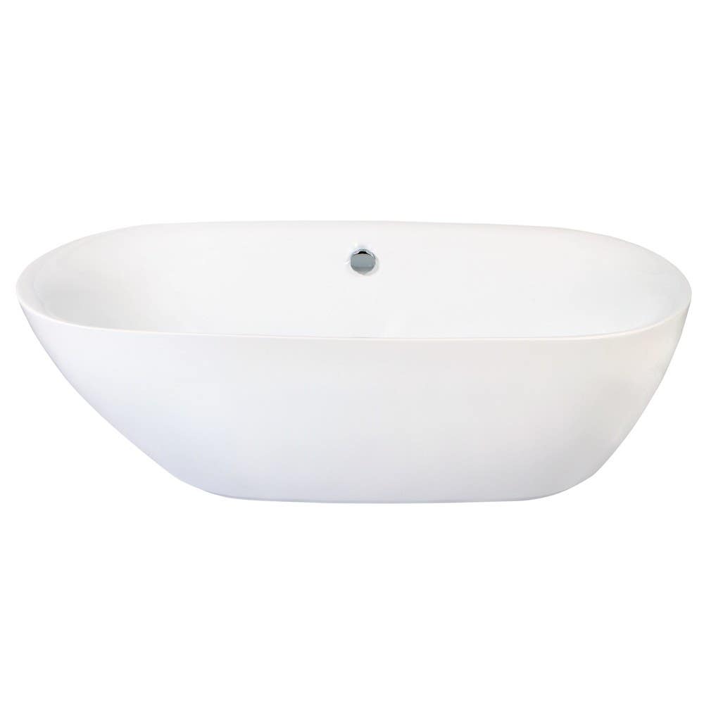 Kingston Brass VTDE713321 Aqua Eden 71" Contemporary Freestanding Acrylic Bathtub