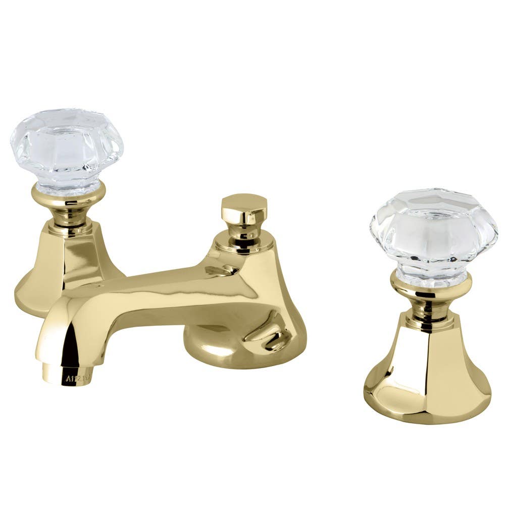 Kingston Brass KS446 Celebrity Widespread Lavatory Faucet w/ Crystal Handles