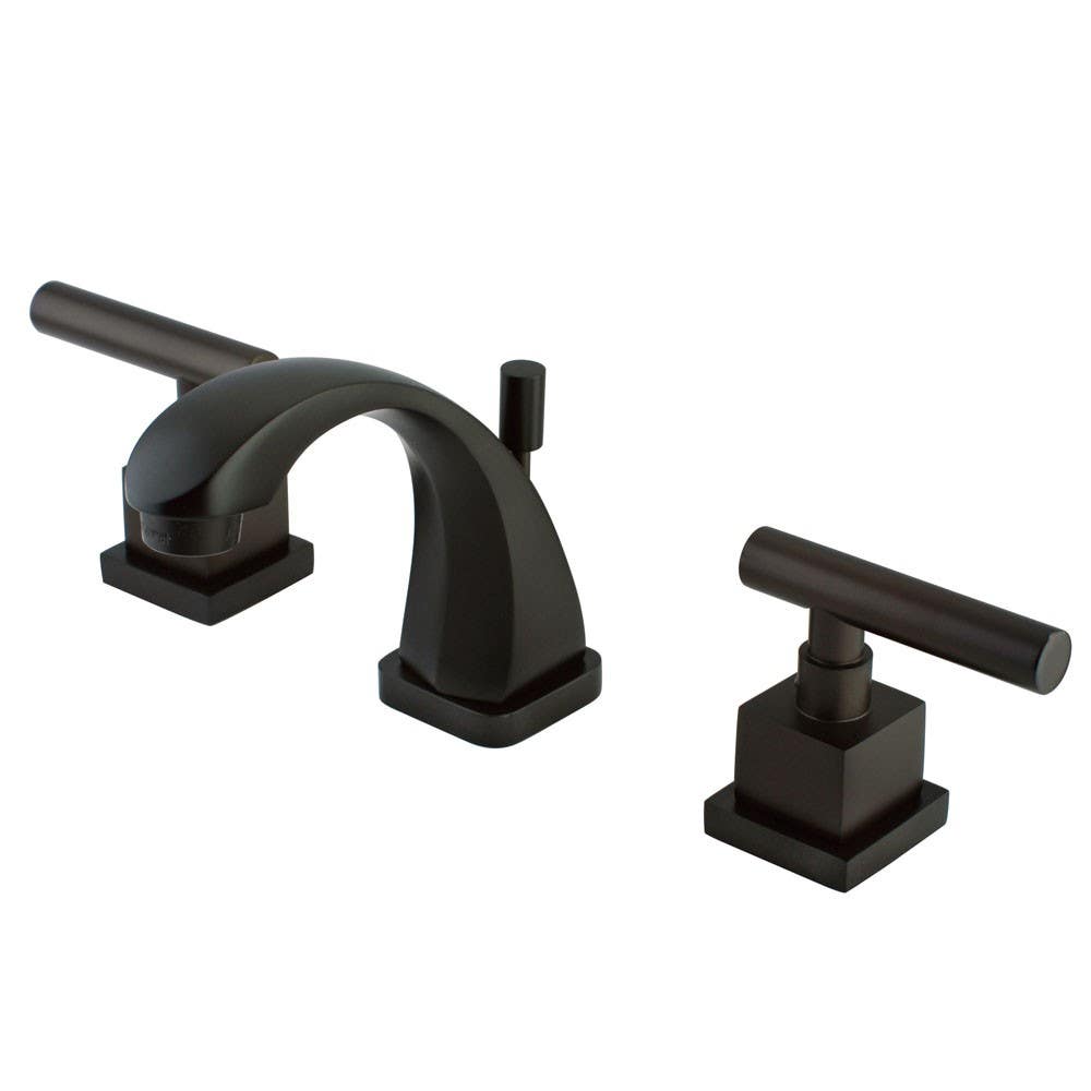 Kingston Brass KS494CQL Claremont Two Handle 4" to 8" Mini Widespread Lavatory Faucet w/ Brass Pop-up