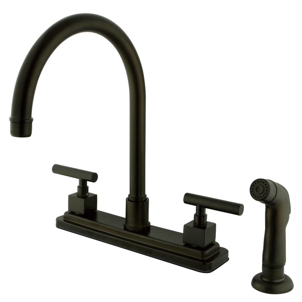Kingston Brass KS879 Claremont Double Handle 8" Kitchen Faucet