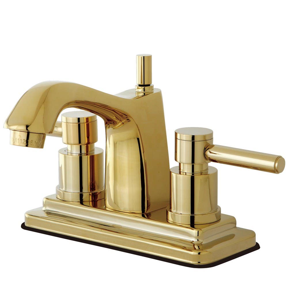 Kingston Brass KS864 Concord Two Handle 4" Centerset Lavatory Faucet w/ Brass Pop-up & lever handles