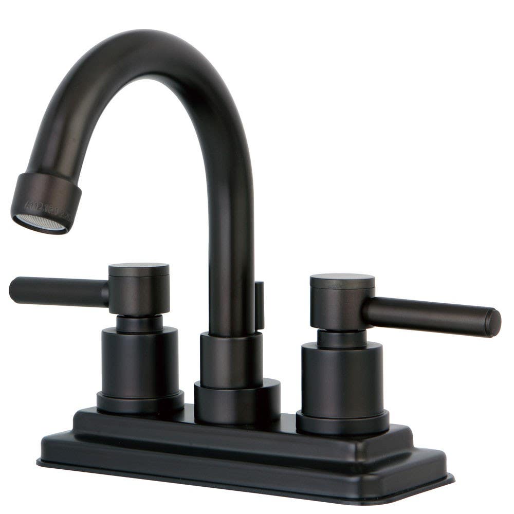 Kingston Brass KS866 Concord Two Handle 4" Centerset Lavatory Faucet w/ Brass Pop-up & lever handles