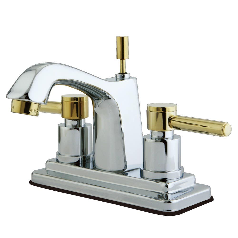 Kingston Brass KS8644DL Concord Two Handle Centerset Lavatory Faucet w/ Brass Pop-Up