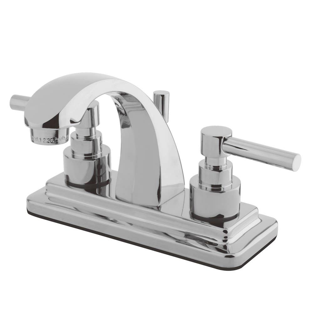 Kingston Brass KS464 Elinvar Two Handle 4" Centerset Lavatory Faucet w/ Brass Pop-up