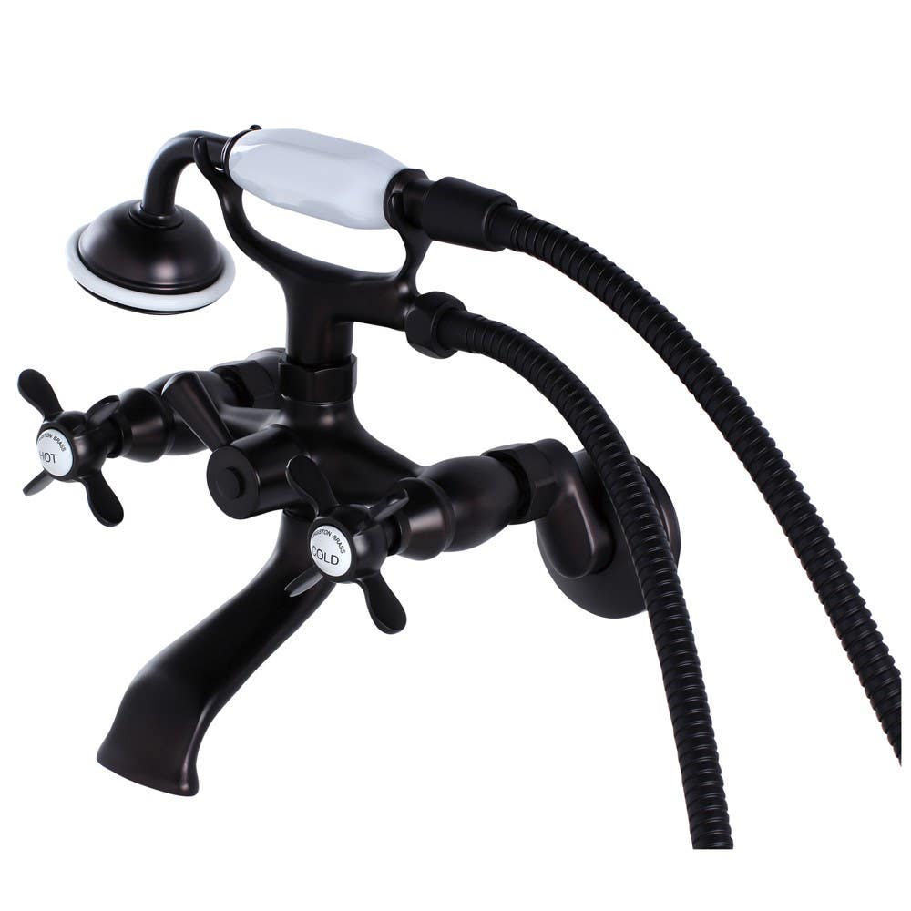 Kingston Brass KS285 Essex 3-1/2" - 8-1/2" Adjustable Centers Wall Mount Clawfoot Tub Filler w/ Hand& Shower